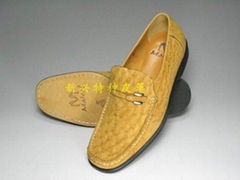 Men's ostrich leather shoes
