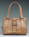 Men's ostrich leather bag