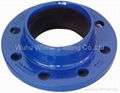 Push on flanged adaptor for PVC pipe