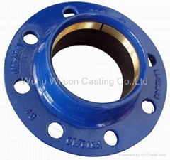 Push on flanged adaptor for PVC/PE pipe,with pipe lock