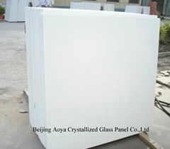 Pure White Crystallized Glass Panel