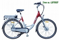 city electric bike, TGS suspension fork, inner 8S Nexus, shimano, LCD display