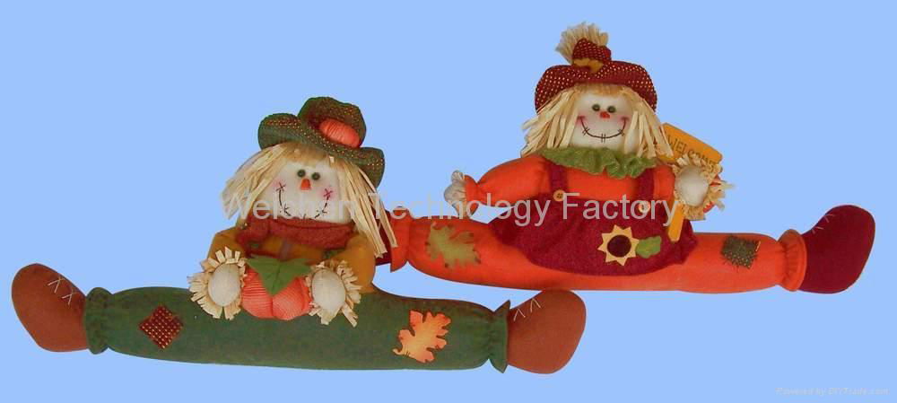 Thanksgiving Scarecrow Door Stopper / Breeze Blocker 