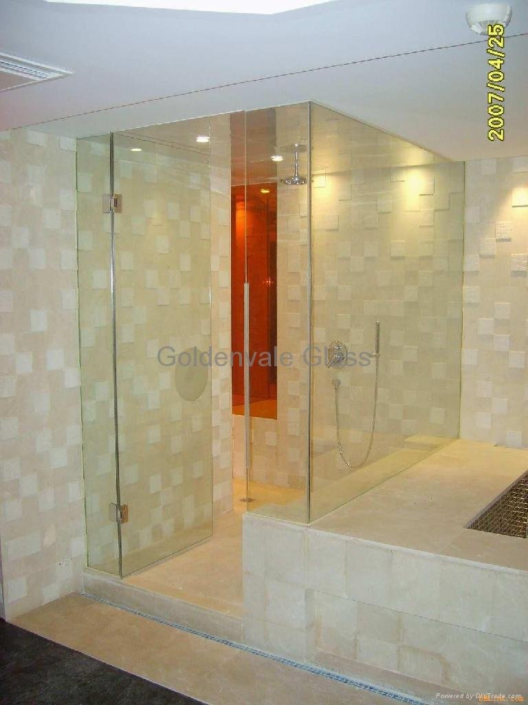 shower room safety glass/shower cabinet toughened glass/flat tempered glass