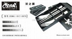 不锈钢餐具（筷子、叉、勺，礼品促销品套装）