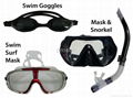 Swim Goggles and Masks and Snorkels