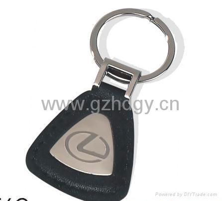 leather  keychain . metal keychain  2