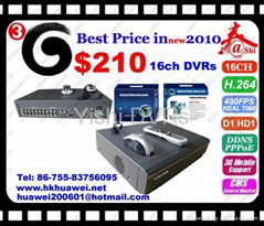 16ch Standalone DVR/ H.264 network DVR, 3G iphone DVR