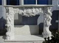 White Marble Fireplace 1