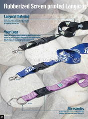 Rubberized Screem Printing Lanyard 