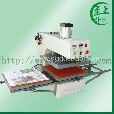 operated double location heat press machine 