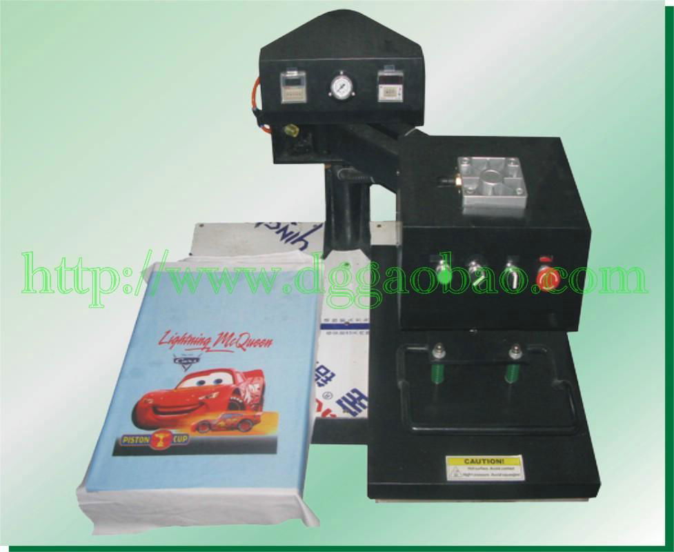 Half automatic shaking head double location heat press machine