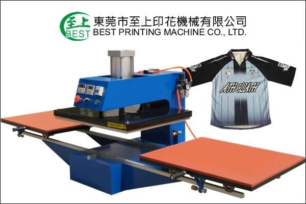 operated double location heat press machine