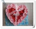 Free shipping:24pcs red rose flower soap