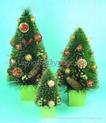 plastic decorative christmas tree different size