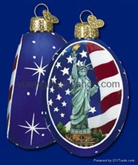 Statue of Liberty glass ornament 3 1/2