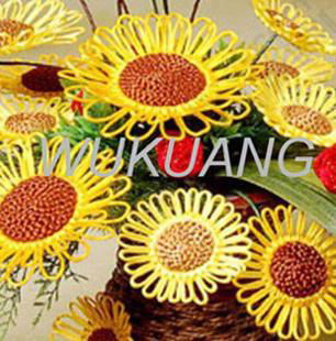 Color Tie Knitted Artificial Flowers-sunflowers