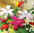 Color Ties Knitted Artificial Flowers-lily 1