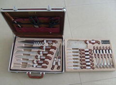 25pcs kitchen knife set with suitcase