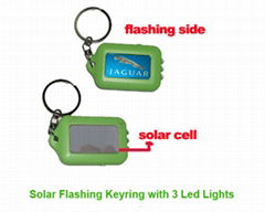 Solar Powered Flashilght Blinking Keyring