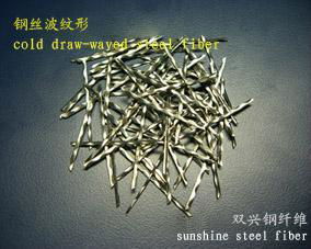 cold draw-waved steel wire