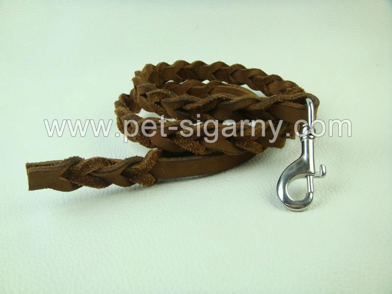 Braided Leather leads & leash 3