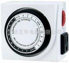 Analog Electric Light on off Timer Dual Outlet Switch