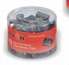 silver color binder clips