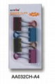 Soft Grip binder clips(metallic color)