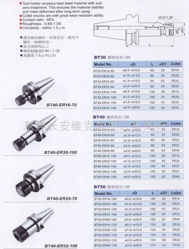 BT Taper ER Spring Collet Chuck Holder 3