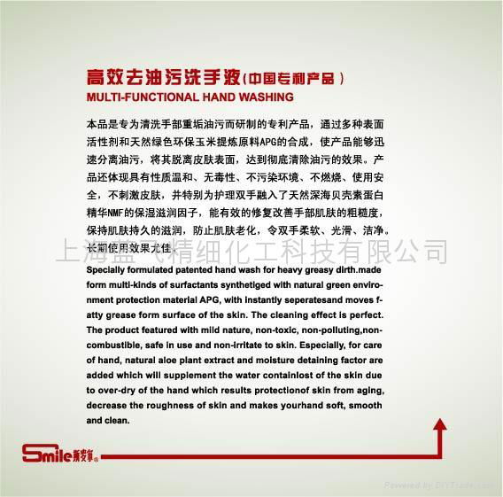 斯麦尔高效去油污洗手液（中国专利产品） 4