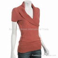 cashmere knitwear, Wrap Shawl Collar Cashmere Sweater 1