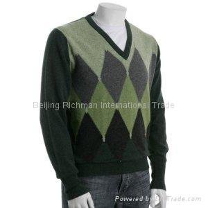 cashmere knitwear, Argyle Cashmere Sweater