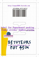 Paperboard & Label Flower Sticks