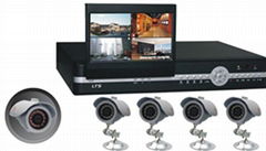 4-Channel H.264 Network DVR with 4 CCD Cameras Kit