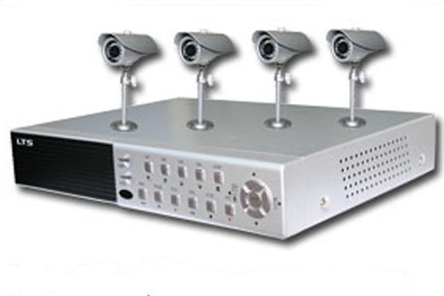 4-Channel MPEG4  Network DVR with 4 CCD Cameras Kit