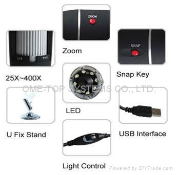 400X 2.0MP Digital USB Microscope (With Measure Software) 3