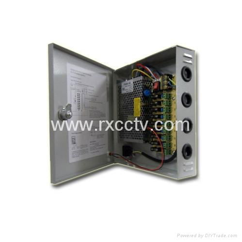 9Way DC12V 5.0A cctv Boxed power supply