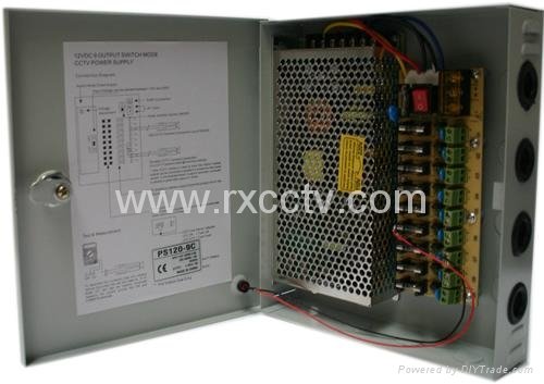 9Way DC12V 10A boxed power supply