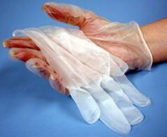 disposable vinyl examination gloves( FDA approved)