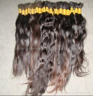 TOP QUALITY 100% virgin brazilian and peruvian hair/virgin nature hair in bulk 3
