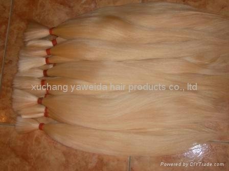 100% remy blond bulk hair hot sell in USA and EU in 2011 4