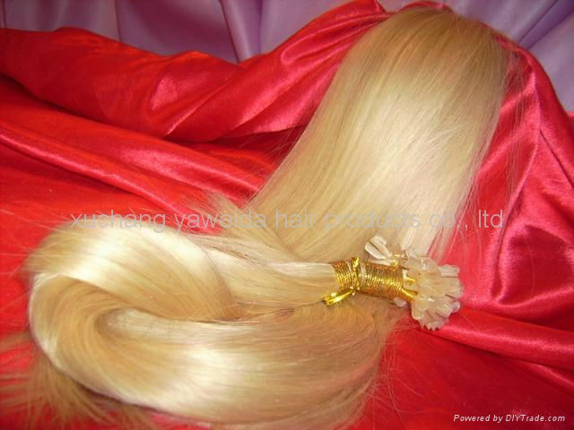 100% REMY HUMAN HAIR EXTENSION/KERATIN HAIR/PRE BONDED HAIR  3