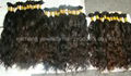 100% remy human hair curly bulk hair with the full cuticle 2