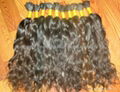 100% remy human hair curly bulk hair with the full cuticle 3