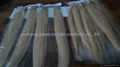 100% remy human hair blond weft hair 4