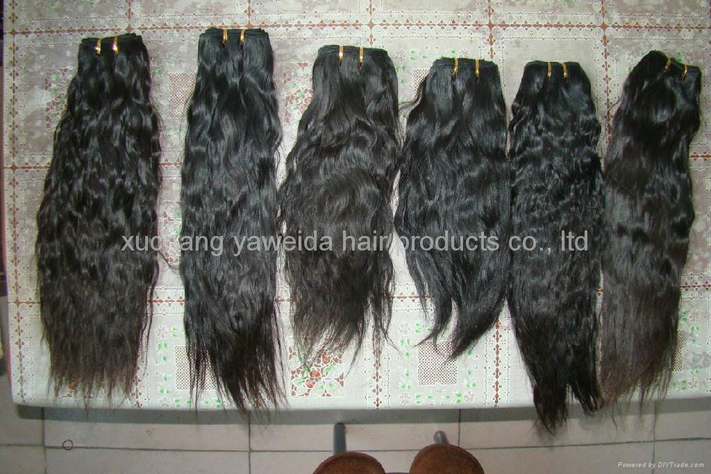 100% remy human hair weft top quality with the full cuticle