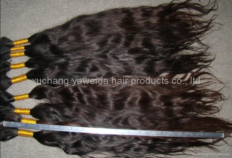 virgin nature braid hair/nature curly hair/natrue bulk hair 3
