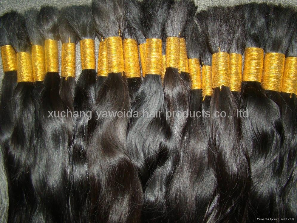 virgin nature braid hair/nature curly hair/natrue bulk hair 4