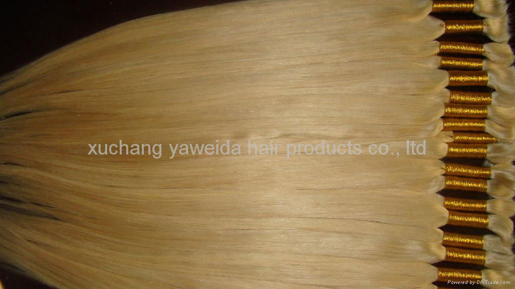 100% remy blond bulk hair hot sell in USA and EU in 2011